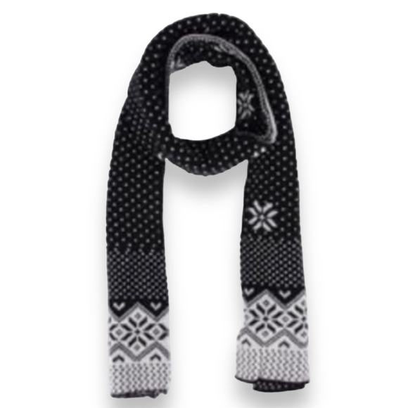 Simplicity Wide Knit Scarf Long Winter Wrap Reversible Unisex Black & Wh… - Picture 3 of 8